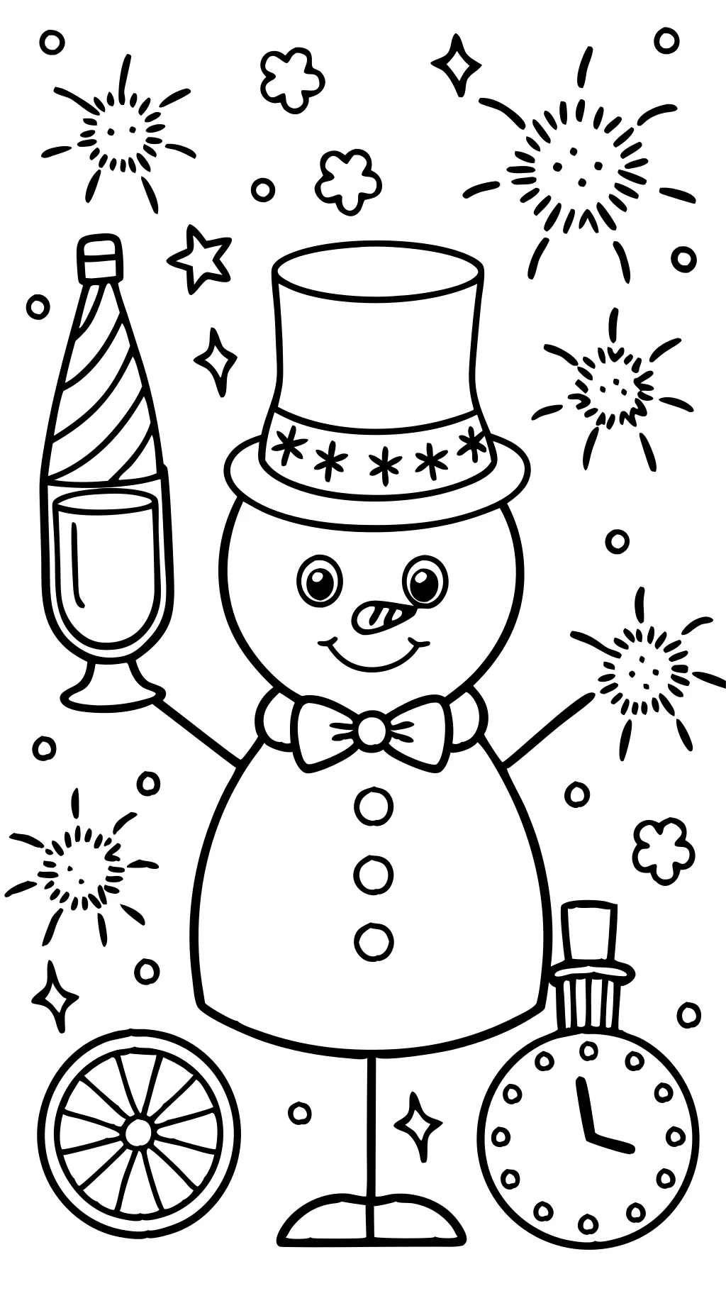 coloring pages of happy new year